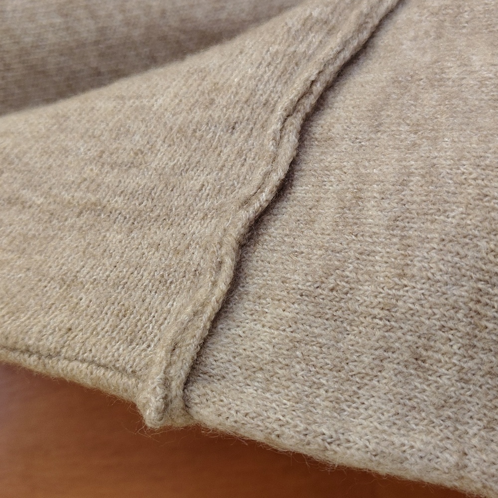 Zenana Women's Tan Crew Neck Sweater Relaxed Fit - Picture 8 of 8